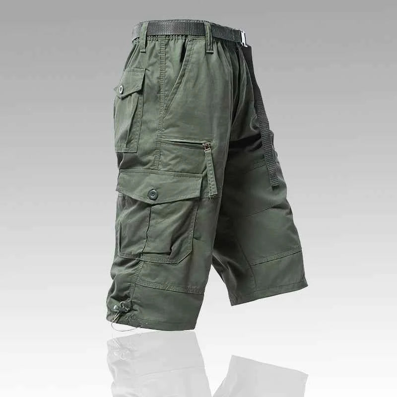 Men's Cargo Shorts Tactical Joggers Quick Dry Casual Relaxed Fit Straight Long Shorts High Quality Streetwear