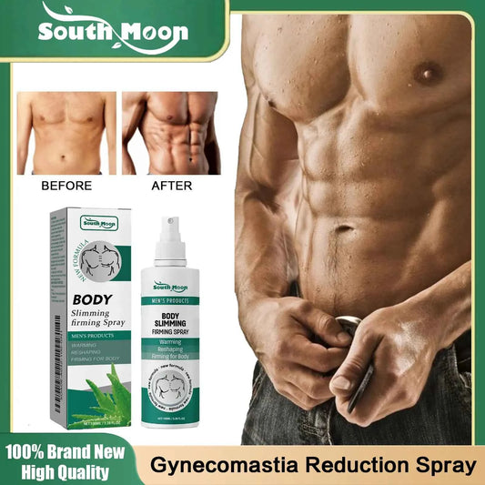 Gynecomastia Removal Spray Anti Cellulite Strengthen Chest Abdominal Muscles Shaping Essential Oil Male Breast Fat Reduction Oil