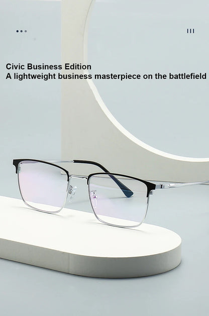 Men Prescription Glasses Optics Lenses  Reading Glasses Women Blue Light Blocking Myopia Eyewear Metal Titanium Eyeglasses Frame