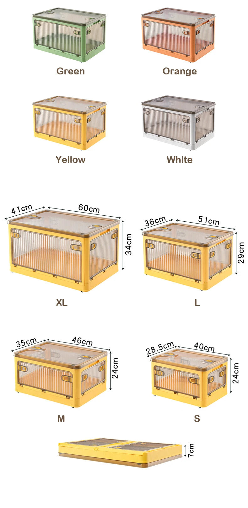 Foldable Storage Box Closet Organizer with Wheels Outdoor Stackable Sundries Organizer Clothes Quilts Toys Books Storage Box - AMULET RING STORE