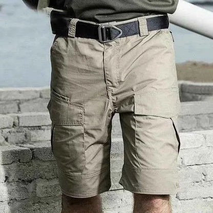 Summer Outdoor Tactical Cargo Shorts for Men - Waterproof, Multi-Pocket, Plus Size Hiking and Camping Urban Shorts
