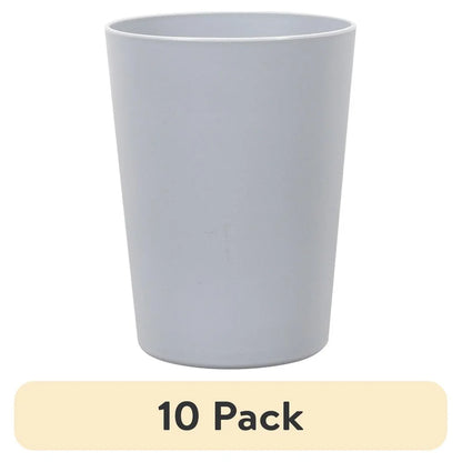 10 Pack 18oz Microwave Safe Plastic Tumblers Gray Durable Drinkware Lightweight Reusable Party Cups Essential Kitchen Supplies - AMULET RING STORE