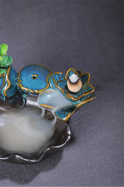 Backflow Incense Furnace, Aromatherapy Furnace, Hydroponic Cultivation of Green Plants, Home Religious Articles, Decor Line - AMULET RING STORE