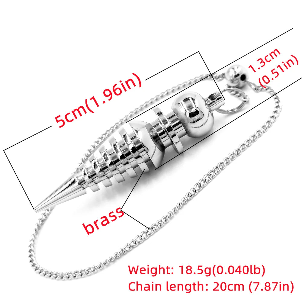 Bronze Metal Copper Spiritual Point Pendulum for Divination Healing Dowsing Wicca Balancing Pointed Cone Pendant Pendulum