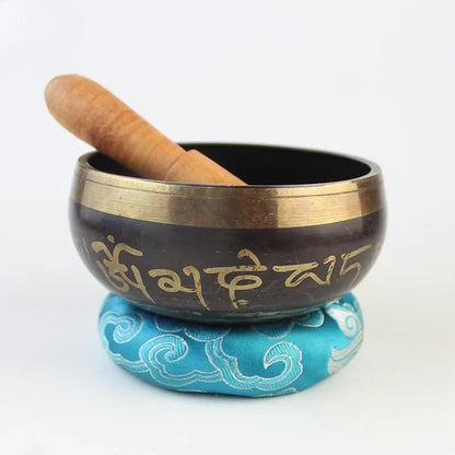 Nepal Singing Bowl Healing Yoga Meditation Portbale Tibetan Singing Bowls Sound Therapy Musical Percussion Instruments - AMULET RING STORE