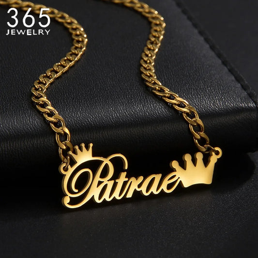 Custom Name Necklace 5mm Nk Chain Stainless Steel Jewelry For Women Personalized Chains Christmas Gift New Year Accessories