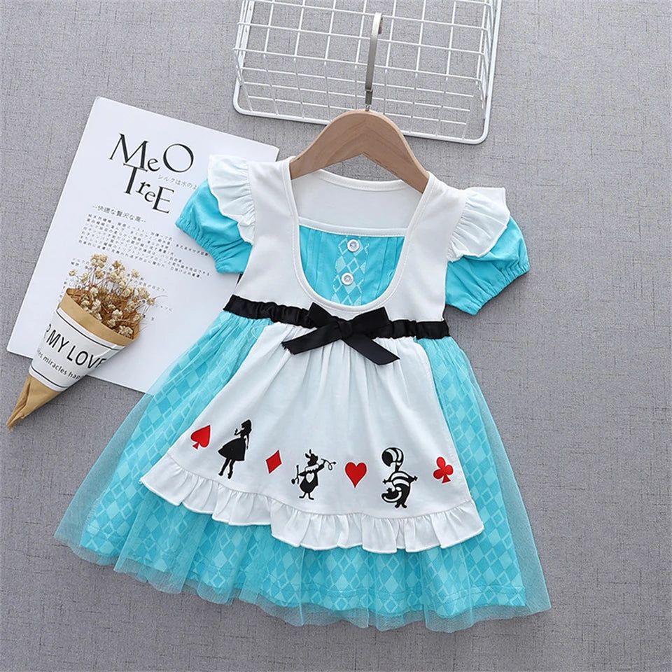 2024 Toddler Girl Princess Dress Toy Kids Clothes Christmas Halloween Woody Alice Jessie Belle Mermaid Infants Party Ball Gowns