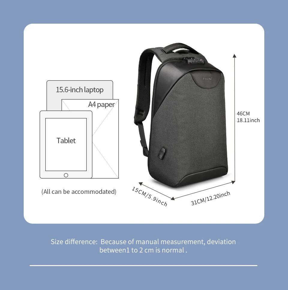 Tigernu Anti Theft Backpacks For Men For Women No Key TSA Lock Backpack 15.6inch Laptop Backpack Schoolbag For Teenager Knapsack - AMULET RING STORE