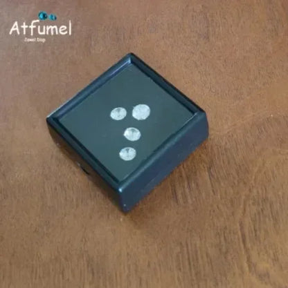 Transperant Square Diamond Jewelry Storage Box Stone Display Case Round Gemstone Organizer 1Pc Small Coin Ring Travel Gift Box - AMULET RING STORE