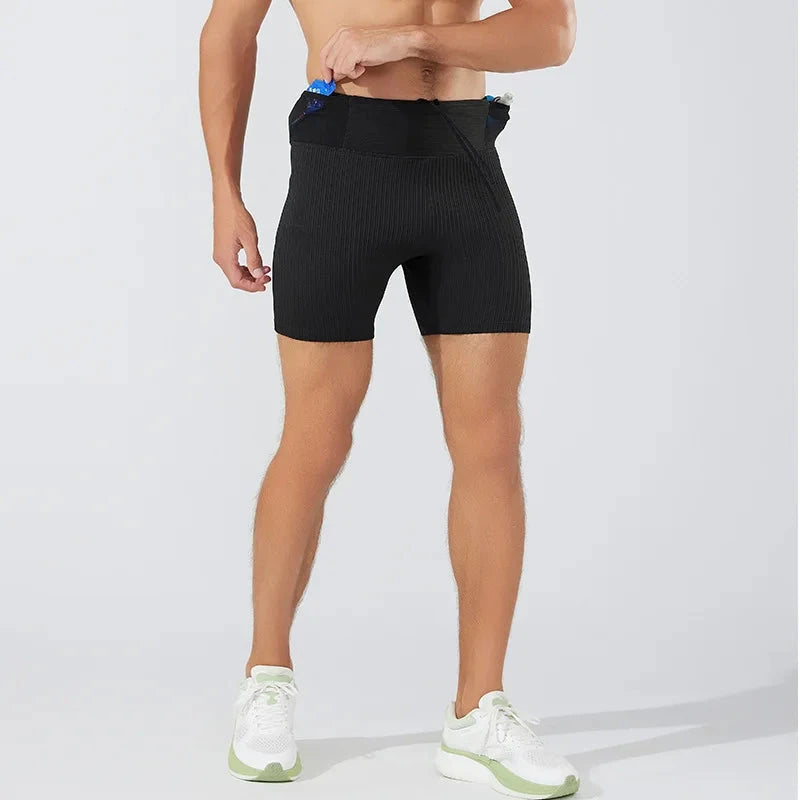 High Elasticity Men's & Women's Yoga Workout Shorts Two-Layer Moisture-Wicking, Ideal for Running and Fitness Enthusiasts!