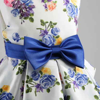 2025 New Girls' Dress Sleeveless Mesh Pommel Dress Lace Princess Dress Holiday Party Children's Dress Sold Well