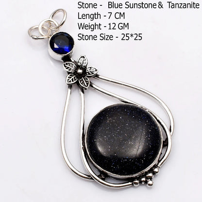 Genuine  Agate Labradorite Jasper Turquoise Rose Quartz Pendant