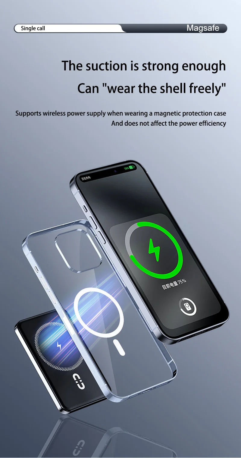 Oneplus 50000mAh Magnetic Power Bank Wireless Portable Charger Large Capacity Fast Charge Backup Battery For IPhone Samsung New - AMULET RING STORE