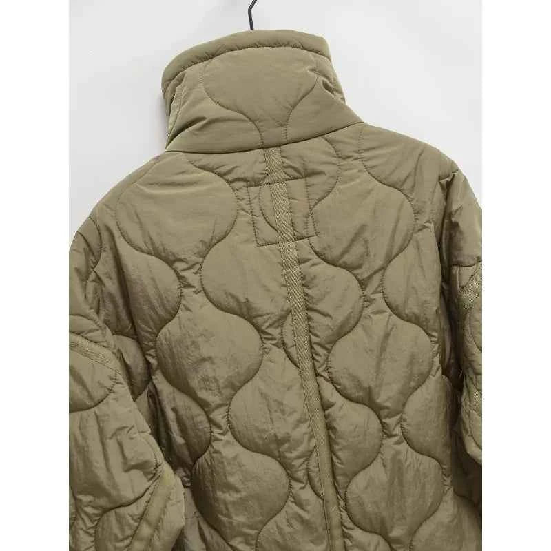 Padded Coat American Retro High Neck Parkas Warm Woman Winter Coats Winter Parkas For Women Elegant Luxury Women's Coat