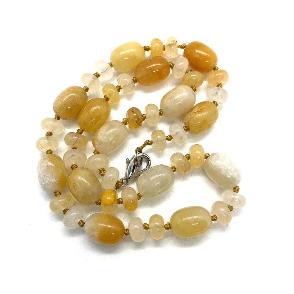 Natural Stone Malachite Lapis Lazuli Agate Necklace 10x14mm Cylindrical Beads 5x9mm Abacus Beads Ladies Necklace about 18 Inches - AMULET RING STORE