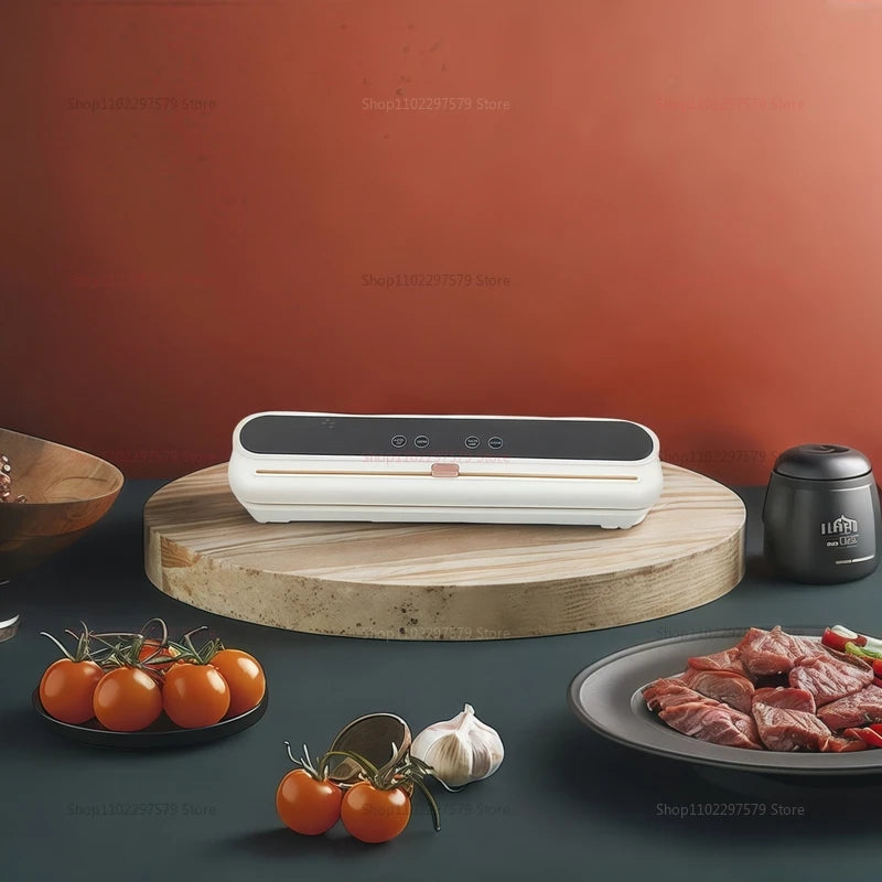 Electric Vacuum Sealer for Home Dry/Wet Food Sealed Packaging Kitchen Food Storage Seal Built-in Cutter Knife Kitchen Tools - AMULET RING STORE
