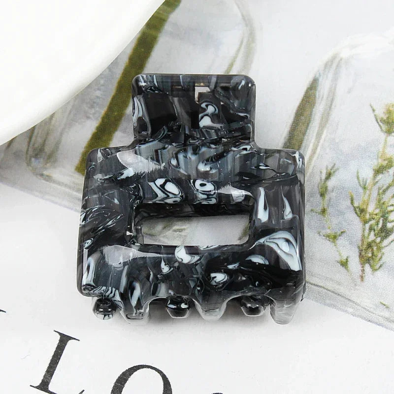 Bgffuy Leopard Korea Acetate Hollow Colorful Mini Hair Claws Crab Hair Clips for Child Girls Hairpins Hair Accessories Barrettes