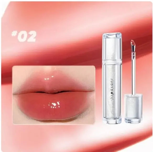 Judydoll Ice Iron Lip Glaze Lipsticks Non-Stick Cups Mirror Shine Watery Lip Lotion Metal Brush Head Makeup Cosmetics - AMULET RING STORE