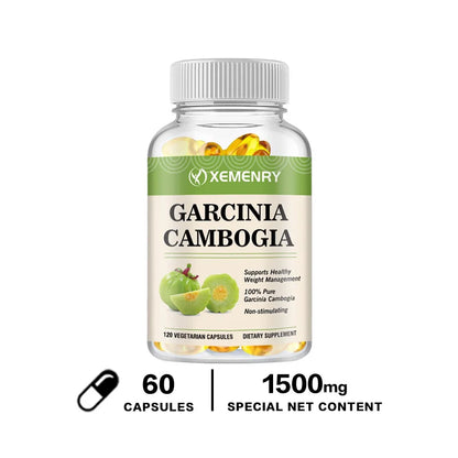 Garcinia Cambogia Capsules - Burn Fat, Detoxify, Appetite Suppression, Boost Metabolism, Weight Management