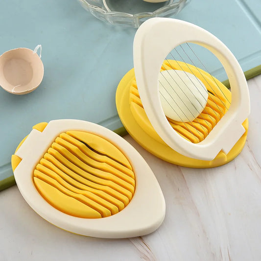 1pc Stainless Steel Multi-purpose Egg Cutter Light and Convenient Creative Egg Slicer Egg Divider Kitchen Accessory - AMULET RING STORE