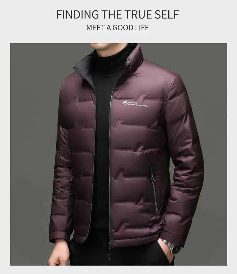 Winter Down Jacket 2026 Light Luxury Brand Men's Coat 90% White Duck Down Lining Outdoor Leisure Sports Men's Jacket