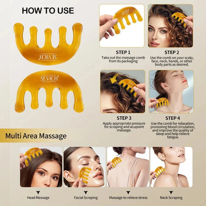 Sevich India Herbal Hair Growth Oil And Scalp Massager Comb Tool Set Ayurvedic Adivasi Fast Regrowth Thicken Serum Hair Growing - AMULET RING STORE