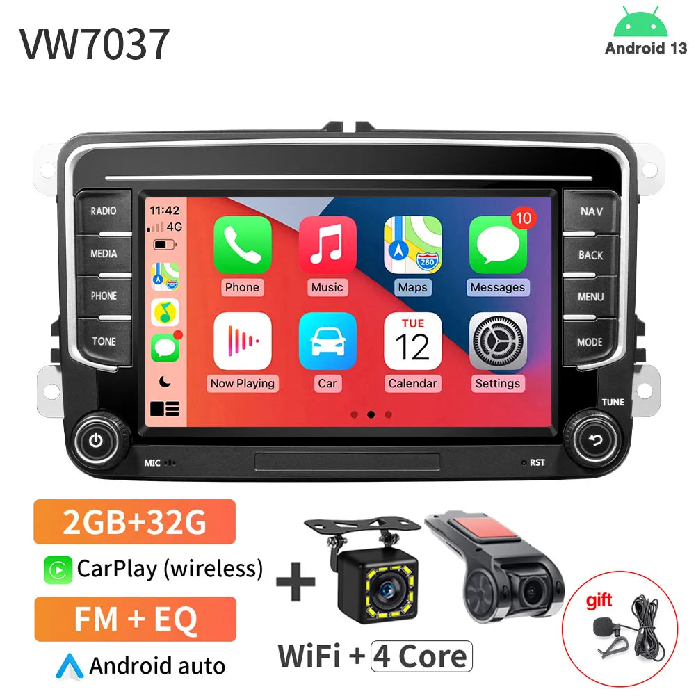 7inch Car Radio CarPlay Android Auto for Volkswagen VW Passat B6 B7 CC Tiguan Touran GOLF POLO CarPlay 7inch 2+32GB / 4+64GB - AMULET RING STORE