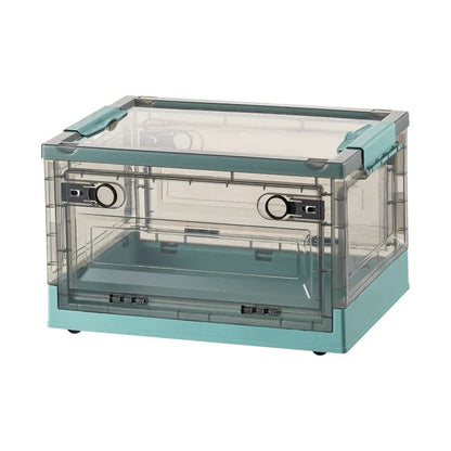 Transparent Storage Bin Foldable Storage Trunk Open Storage Box Home Wardrobe Clothes Organizer Large Capacity Sundries Box - AMULET RING STORE