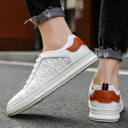 Leisure Shoes 2025 New Wear-resistant Fashion Shoes Anti-slip Anti-odor Leather Sports Thick Soles All Match Street Men's Shoes - AMULET RING STORE