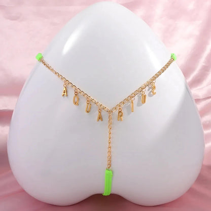Customize Letter Name Thong Sexy Women Tanga Panties Metal Waist Body Chain G-String Big Butt Briefs Personalized Underwear Gift - AMULET RING STORE