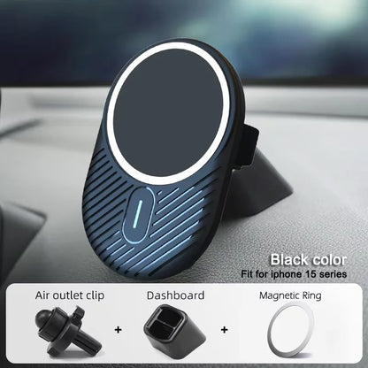15W Magnetic Wireless Car Charger Mount Adsorbable Phone For iPhone 15 14 13 Pro Max adsorption Fast Wireless Charging Holder