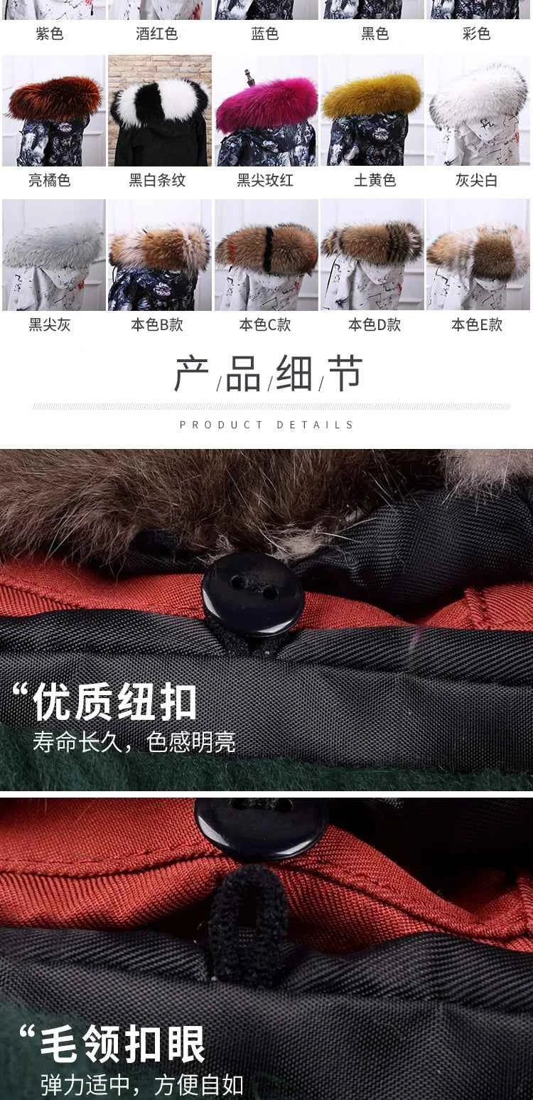 Raccoon Fur Collar 100% Real Fur Fashion Scarves For Ladies Neck Warmer Women Winter Natural Fur Scarf Decor White Fur Scarf