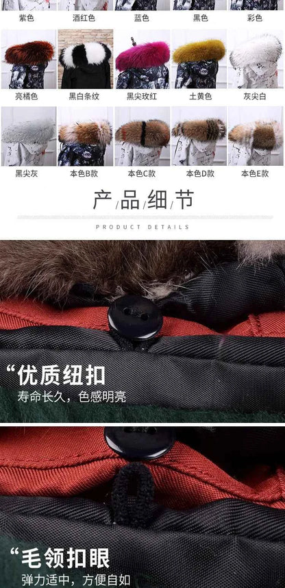 Raccoon Fur Collar 100% Real Fur Fashion Scarves For Ladies Neck Warmer Women Winter Natural Fur Scarf Decor White Fur Scarf