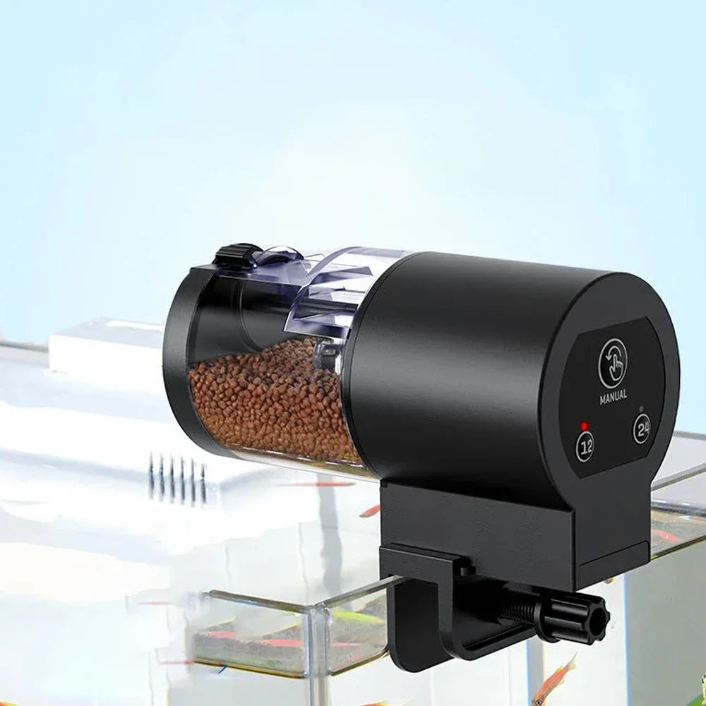 Automatic Smart Fish Feeder Digital Fish Tank Aquarium Electrical Plastic Timer Feeder Food Feeding Dispenser Tool Fish Feeder - AMULET RING STORE