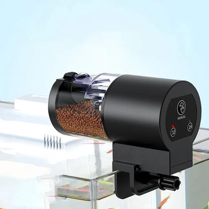 Automatic Smart Fish Feeder Digital Fish Tank Aquarium Electrical Plastic Timer Feeder Food Feeding Dispenser Tool Fish Feeder - AMULET RING STORE