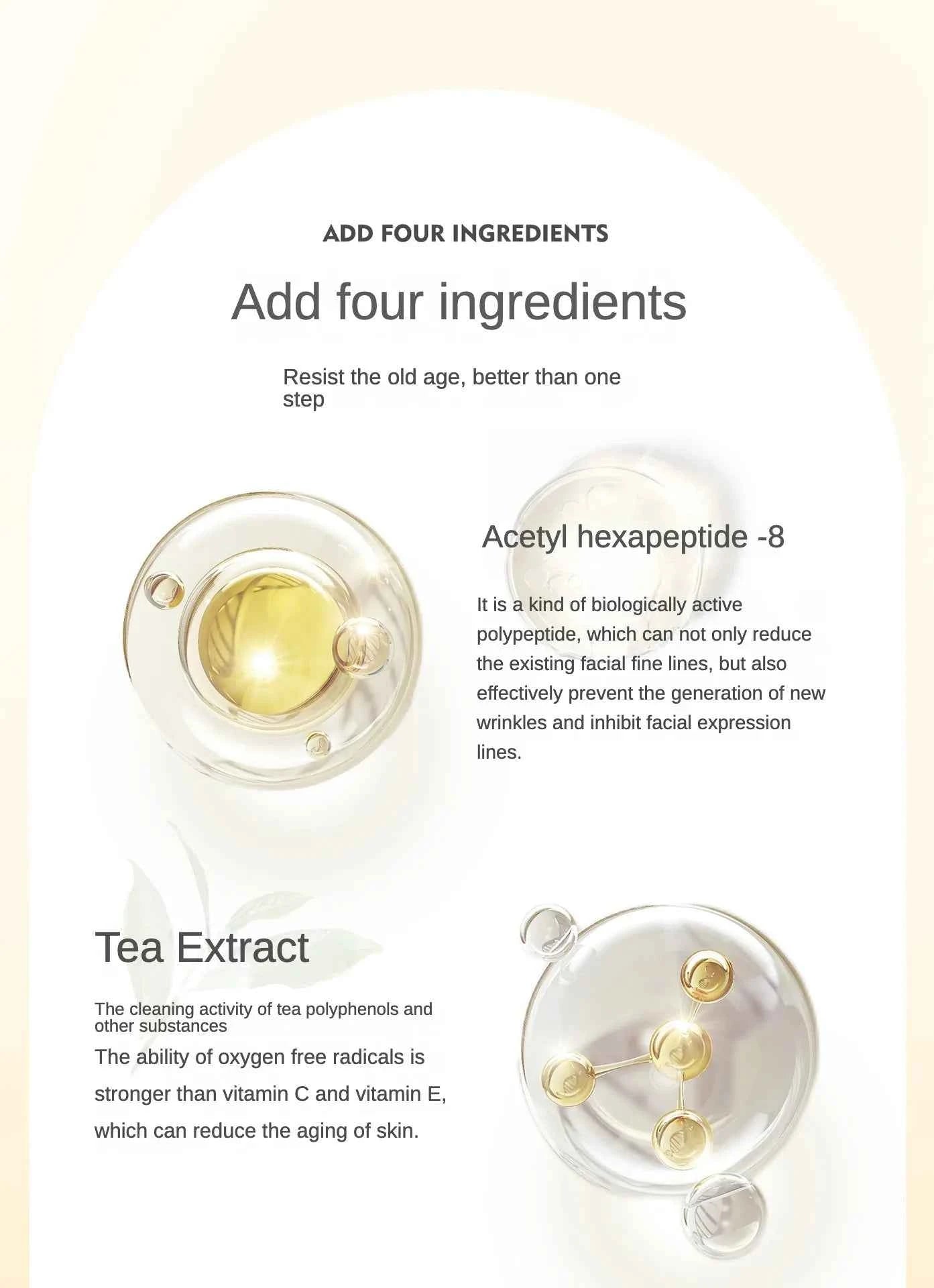 Hyaluronic Acid Peptide Whitening Serum Remove Dark Spots Melanin Brighten Shrink Pores  Moisturizing Fade Fine Lines