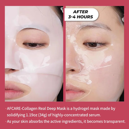Korean Bio Collagen Anti-aging Face Mask Hyaluronic Acid Deep Hydrating Moisturizing Whitening Lightening Facial Skin Care - AMULET RING STORE