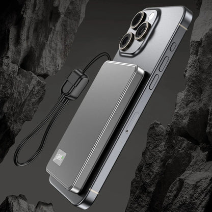 Oneplus Magsafe Power Bank Fast Charging Portable Ultra-thin Magnetic Wireless Digital Display Power Bank Usb Type C Lightning - AMULET RING STORE