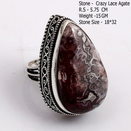 Genuine Turquoise Labradorite Moonstone Owyhee Opal Amazonite Ruby Zoisite  Ring