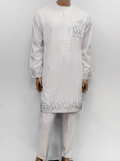 Arabian Jubba Thobe Ramadan Clothing Abaya Muslim Islamic Moroccan African Men's Nice Prayer Eid Robe Long Sleeve Embroidery