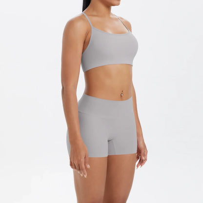 2PCS Yoga Set Nude Feeling Workout Sets Women Tracksuit Gym Push Up Fitness Running Workout Sportwear Sport Bra Leggings Suit