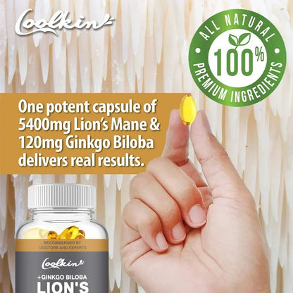 Lion's Mane Mushroom Capsules - Enhance The Immune System, Improve Memory, Protect Brain Nerves, Relieve Stress - AMULET RING STORE