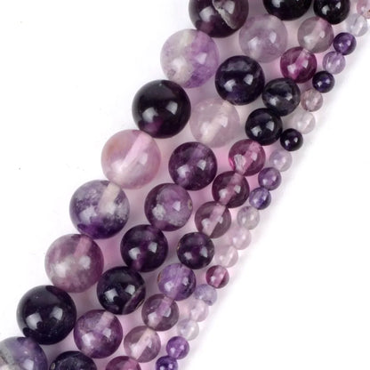 45 Styles Natural Stone Beads Amethyst Purple Jades Agate Crystal Glass Beads Jewelry Making Findings DIY Bracelet Accessories - AMULET RING STORE
