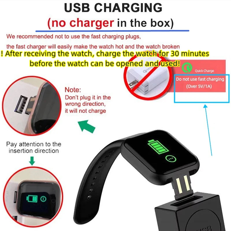 Smartwatch Men Women Wristwatches Smart Watch Message Fitness Monitor Bracelet Birthday Gift Electronic Clock For Android IOS - AMULET RING STORE