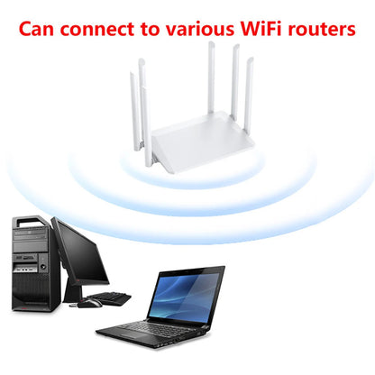150Mbps WiFi USB Adapter 2.4G Wi-Fi Dongle 5dBi Gain Antenna 802.11b/g/n USB2.0 High-Speed Wireless Card Receiver For PC/Laptop - AMULET RING STORE