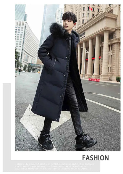 Fashion Winter Jacket for Man Down Coat jacket Parka Men's winter padded jackets Fur Collar Hooded Warm Long Padding HXY291