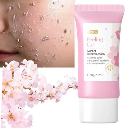 Sakura Face Deep Cleaning Exfoliating Gel Skin Care Whitening Moisturizer Repair Facial Scrub Skin Care 60g - AMULET RING STORE
