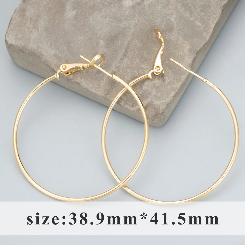 GUFEATHER MC19,jewelry accessories,18k gold plated,pass REACH,nickel free,round ring,charms,jewelry making,diy earrings,6pcs/lot - AMULET RING STORE