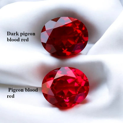 Lab Grown Ruby Pigeon Blood Red Color For Jewelry Diy Making Main Materials Selectable Certificate