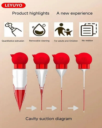 Vacuum Toothpaste Tube Squeezer Efficient and Hassle-Free Silicone Toothpaste Pump Dispenser Toothpaste Cap Bathroom Supplies - AMULET RING STORE